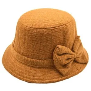 Palarie cloche din lana cu aspect vintage