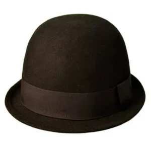 Palarie cloche vintage din fetru neagra