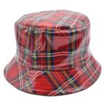 Palarie de ploaie bucket hat tartan rosie