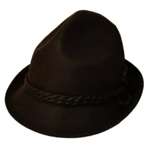 Palarie trilby de vanator neagra