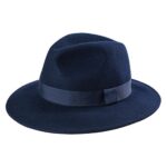 Palarie fedora bleumarin