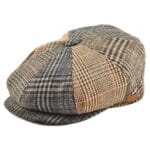 Sapca newsboy din tweed multicolor