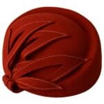 Toca pillbox din fetru rosu inchis