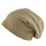 Caciulita beanie calduroasa bej din bumbac cu captuseala