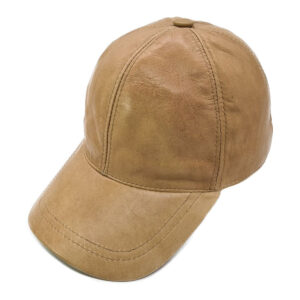 Sapca baseball din piele naturala bej