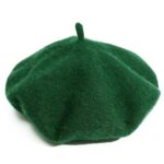 Bereta verde inchis din lana 100%