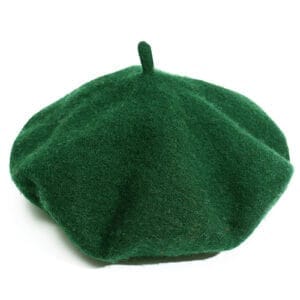 Bereta verde inchis din lana 100%