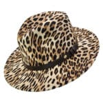 Palarie fedora cu imprimeu animal print