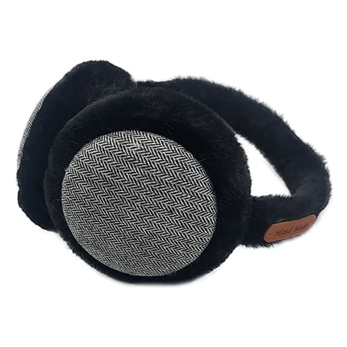 Acoperitori pentru urechi herringbone negre 1 Acoperitori pentru urechi herringbone negre