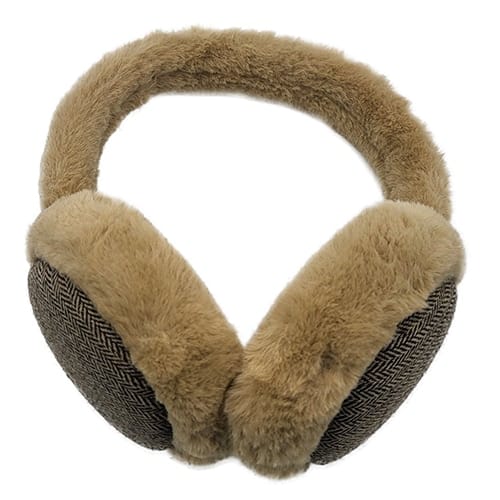 Protectii pentru urechi herringbone bej 1 Protectii pentru urechi herringbone bej