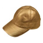 Sapca baseball din piele naturala aurie