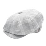 Sapca newsboy de vara cadrilata gri