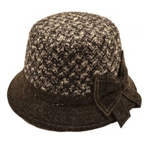 Palarie clos bicolora cu aspect vintage