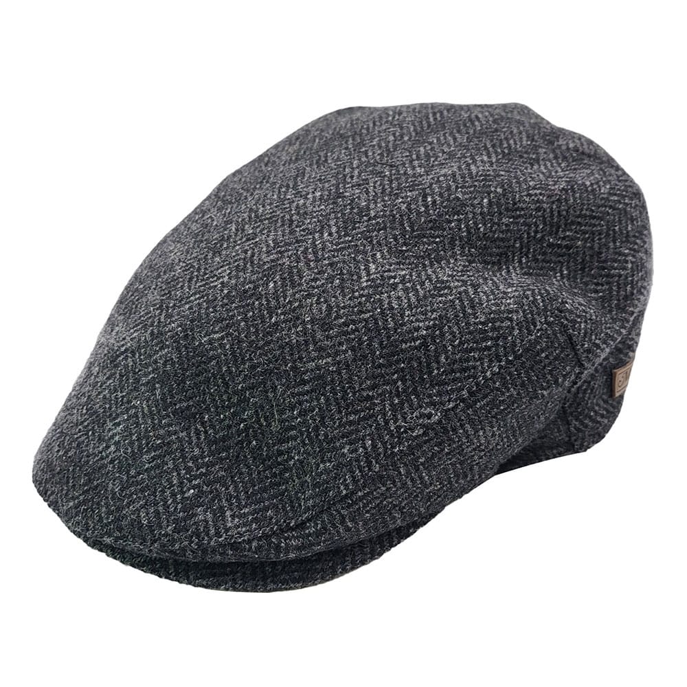 Sapca englezeasca herringbone gri inchis 1 Sapca englezeasca herringbone gri inchis