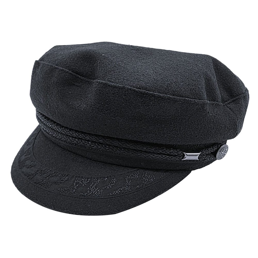 Sapca de CAPITAN neagra cu detaliu pe cozoroc 1 Sapca de CAPITAN neagra cu detaliu pe cozoroc