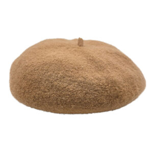 Bereta bej din lana batuta texturata
