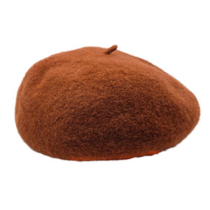 Bereta caramizie din lana batuta texturata