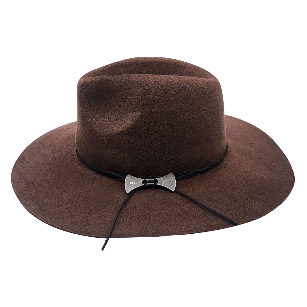 Palarie fedora de dama din fetru catifelat maro 2 Palarie fedora de dama din fetru catifelat maro