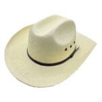 Pălărie cowboy alb unt din paie Toyo