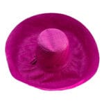 Palarie de soare Madagascar fucsia din rafie naturala