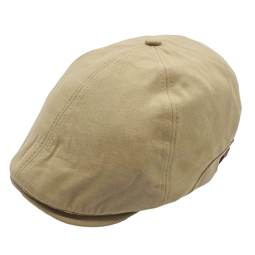 Sapca plata 6 panel bej din bumbac 1 Sapca plata 6 panel bej din bumbac